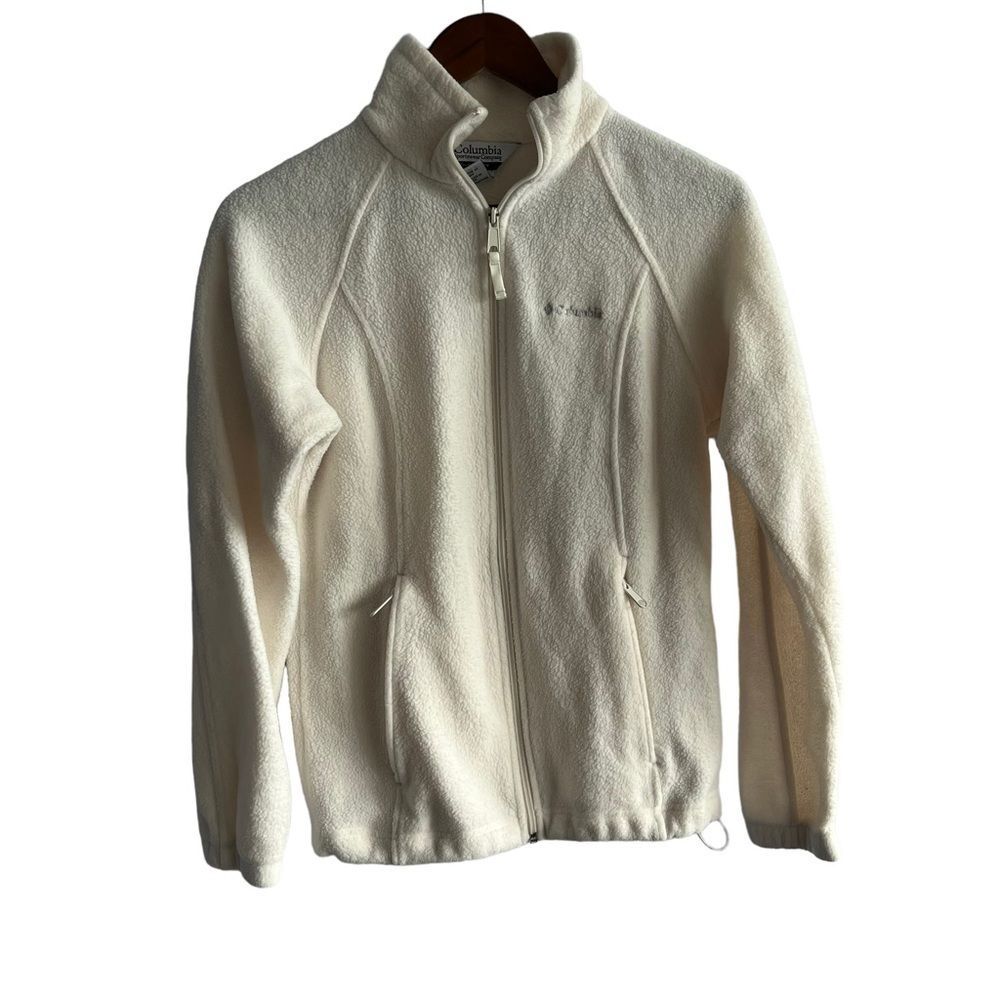 Columbia Cream Fleece Full Zip Jacket